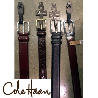 Cole Haan wholesale men's leather belts assortment 12pcs.