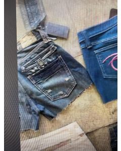 Premium denim ladies cut off shorts 500pcs. 