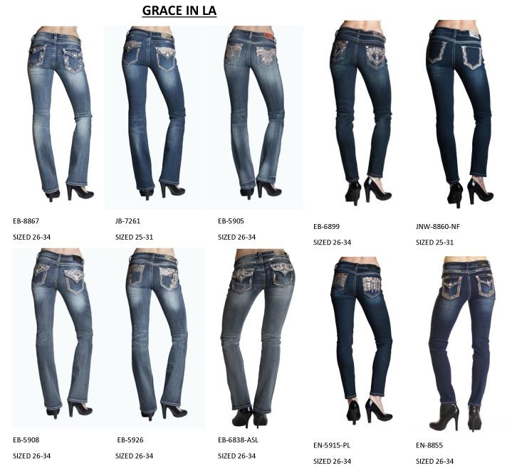 faldskærm Mundtlig Jeg vil have Grace In LA ladies denim jeans assortment 24pcs.