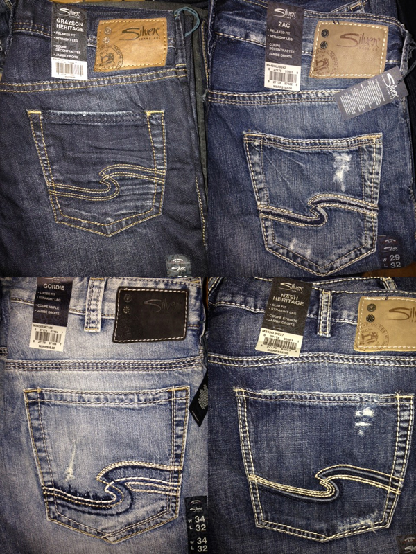 mens silver brand jeans